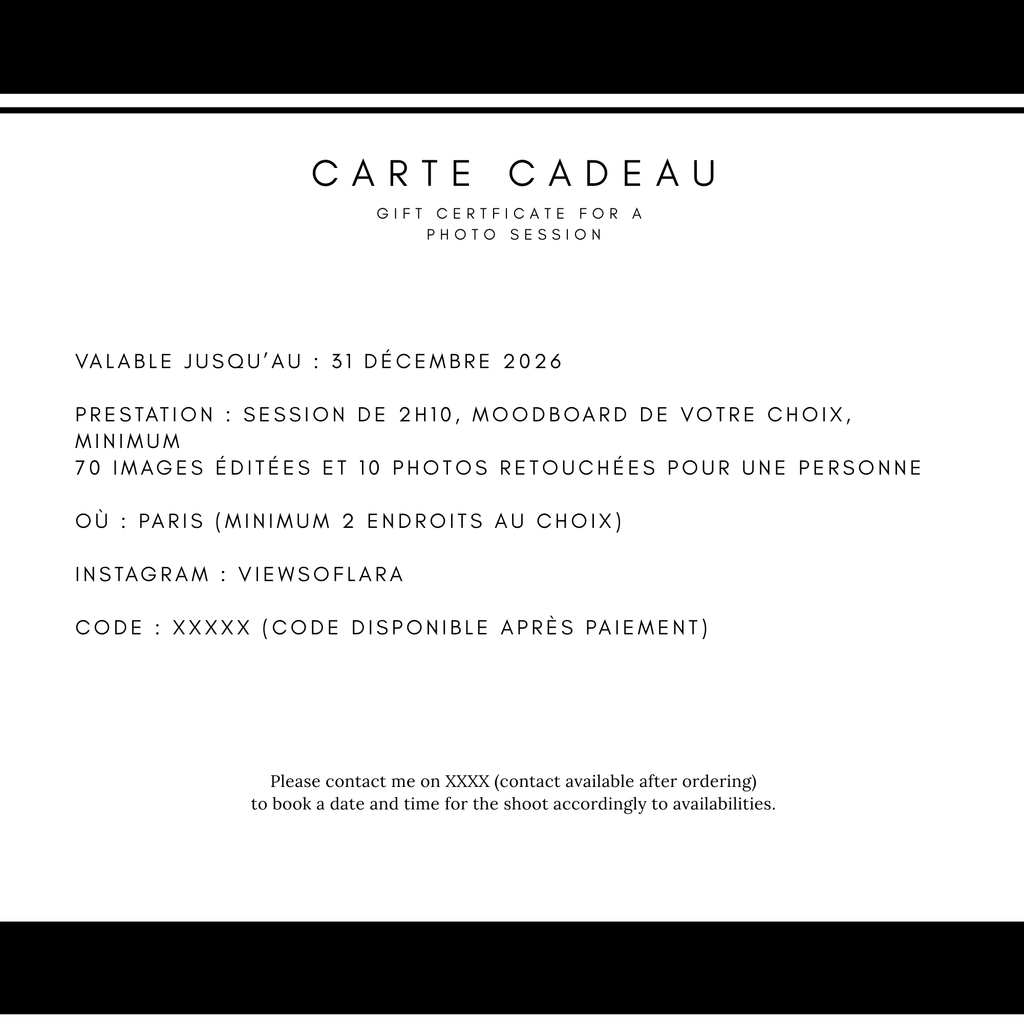 Carte cadeau - Solo (2h10)