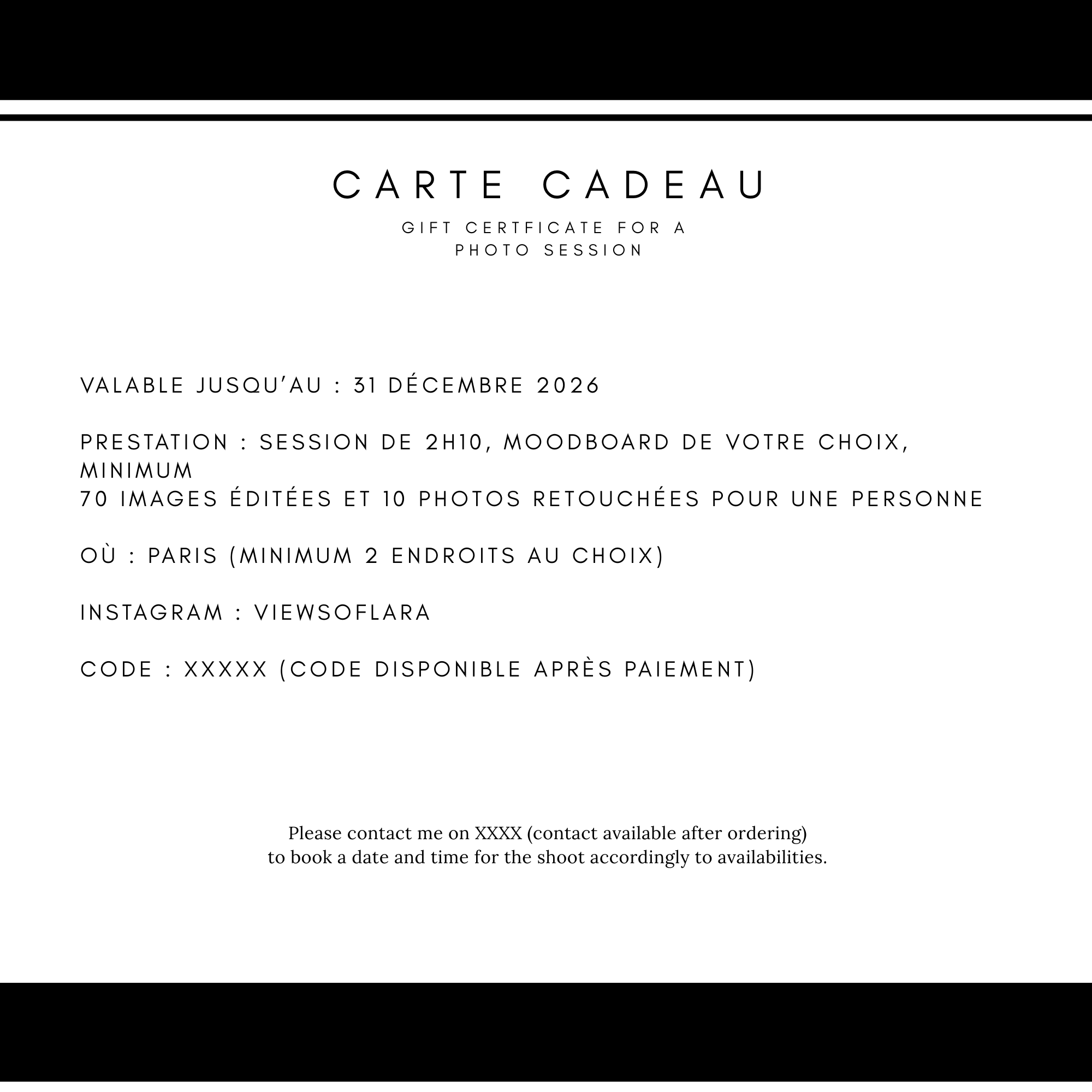 Carte cadeau - Solo (2h10)